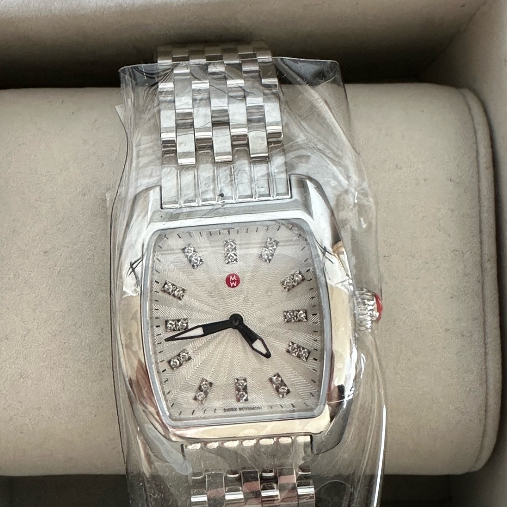 Michele NWT Urban Mini Diamond Bracelet Watch, 29mm - Picture 3 of 9